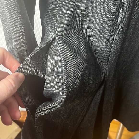 Hache Italian Wool dark coal grey Italian flair gathered skirted swing c… - Picture 14 of 16